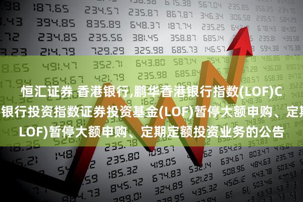 恒汇证券 香港银行,鹏华香港银行指数(LOF)C: 鹏华港股通中证香港银行投资指数证券投资基金(LOF)暂停大额申购、定期定额投资业务的公告