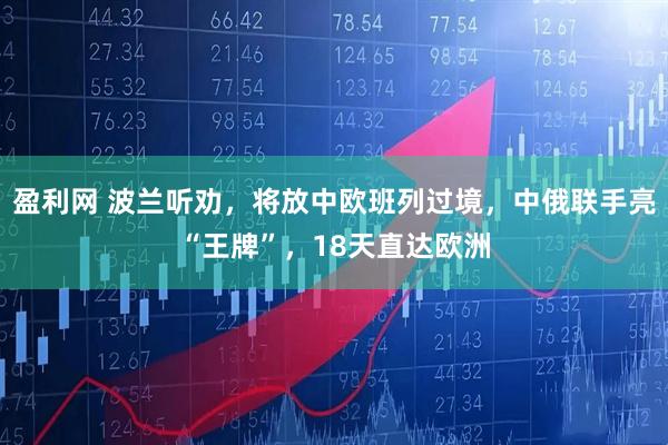 盈利网 波兰听劝，将放中欧班列过境，中俄联手亮“王牌”，18天直达欧洲